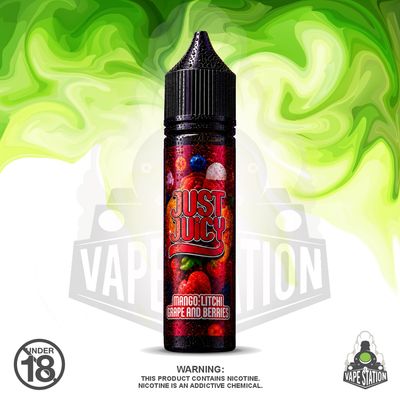 Just Juicy - 60ml Longfill - 25mg - Mango/Litchi/Grape/Berries (Flavour Only) Just Juicy - 60ml Longfill - 25mg - Mango/Litchi/Grape/Berries (Flavour Only)