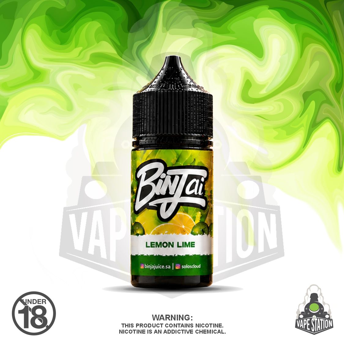 Binjai - Lemon Lime - 30ml - 50mg - Salt Nic