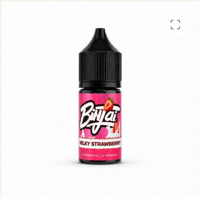 Binjai - Milky Strawberry - 30ml - 25mg - Salt Nic Binjai - Milky Strawberry - 30ml - 25mg - Salt Nic