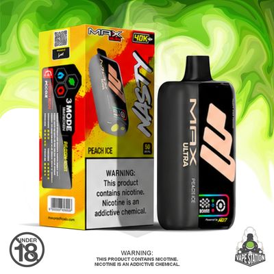 Nasty MAX Ultra - 40 000 - Peach Ice - 50mg Nasty MAX Ultra - 40 000 - Peach Ice - 50mg