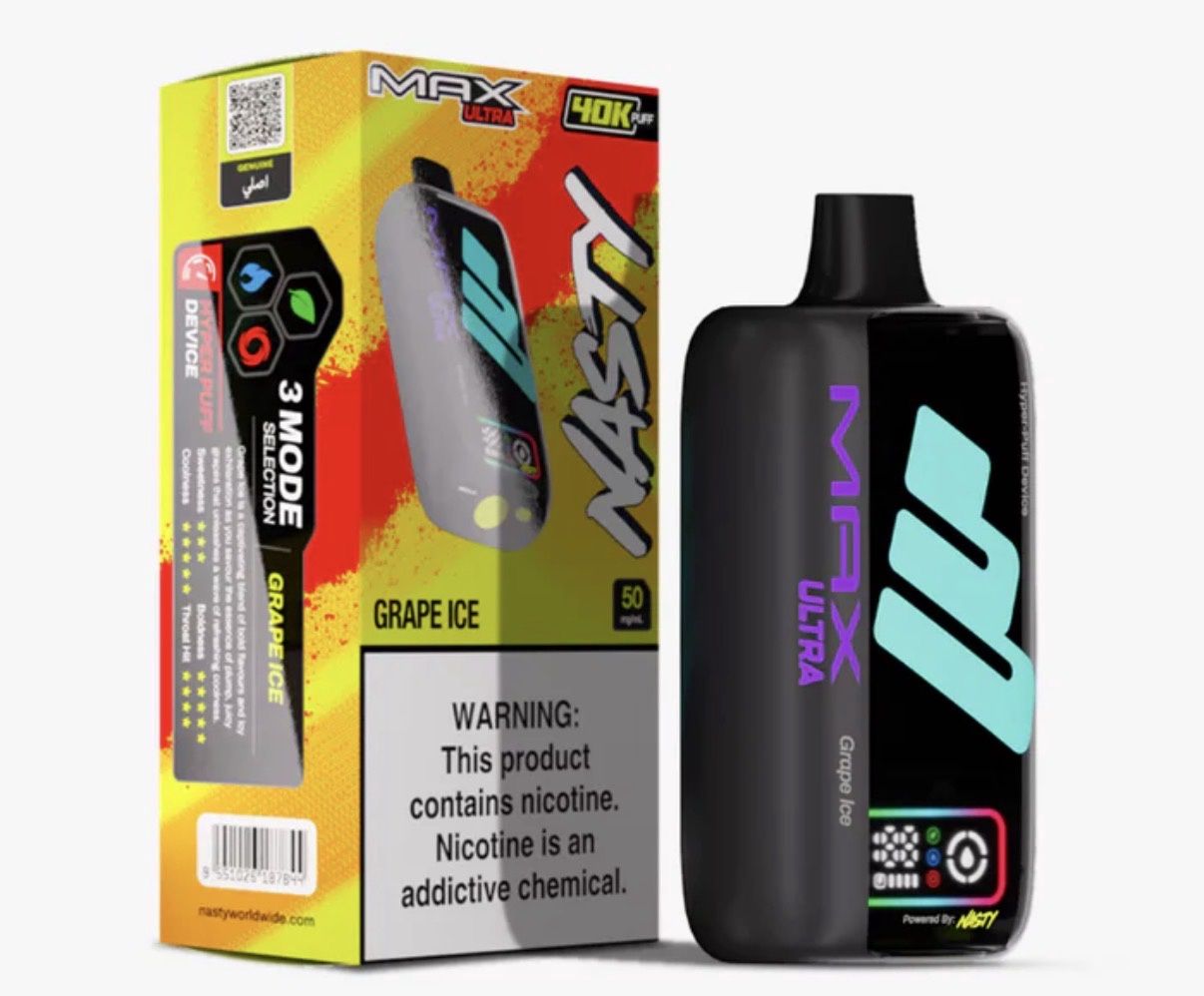 Nasty MAX Ultra - 40 000 - Grape Ice - 50mg Nasty MAX Ultra - 40 000 - Grape Ice - 50mg