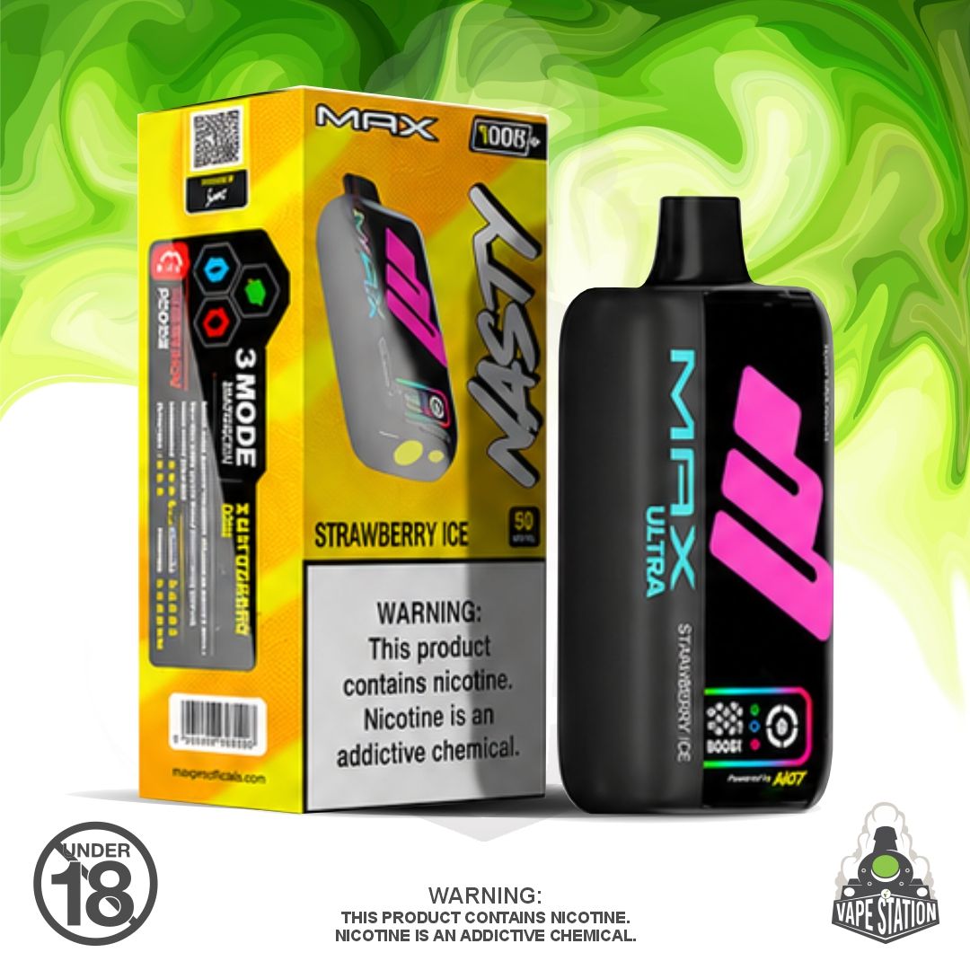 Nasty MAX Ultra - 40 000 - Strawberry Ice - 50mg