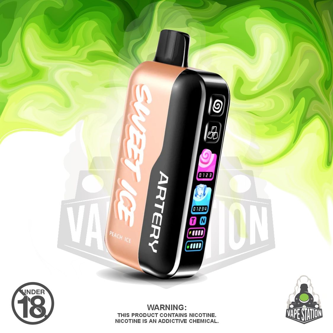 Artery - 50 000 Puff - Peach Ice - 50mg Artery - 50 000 Puff - Peach Ice - 50mg
