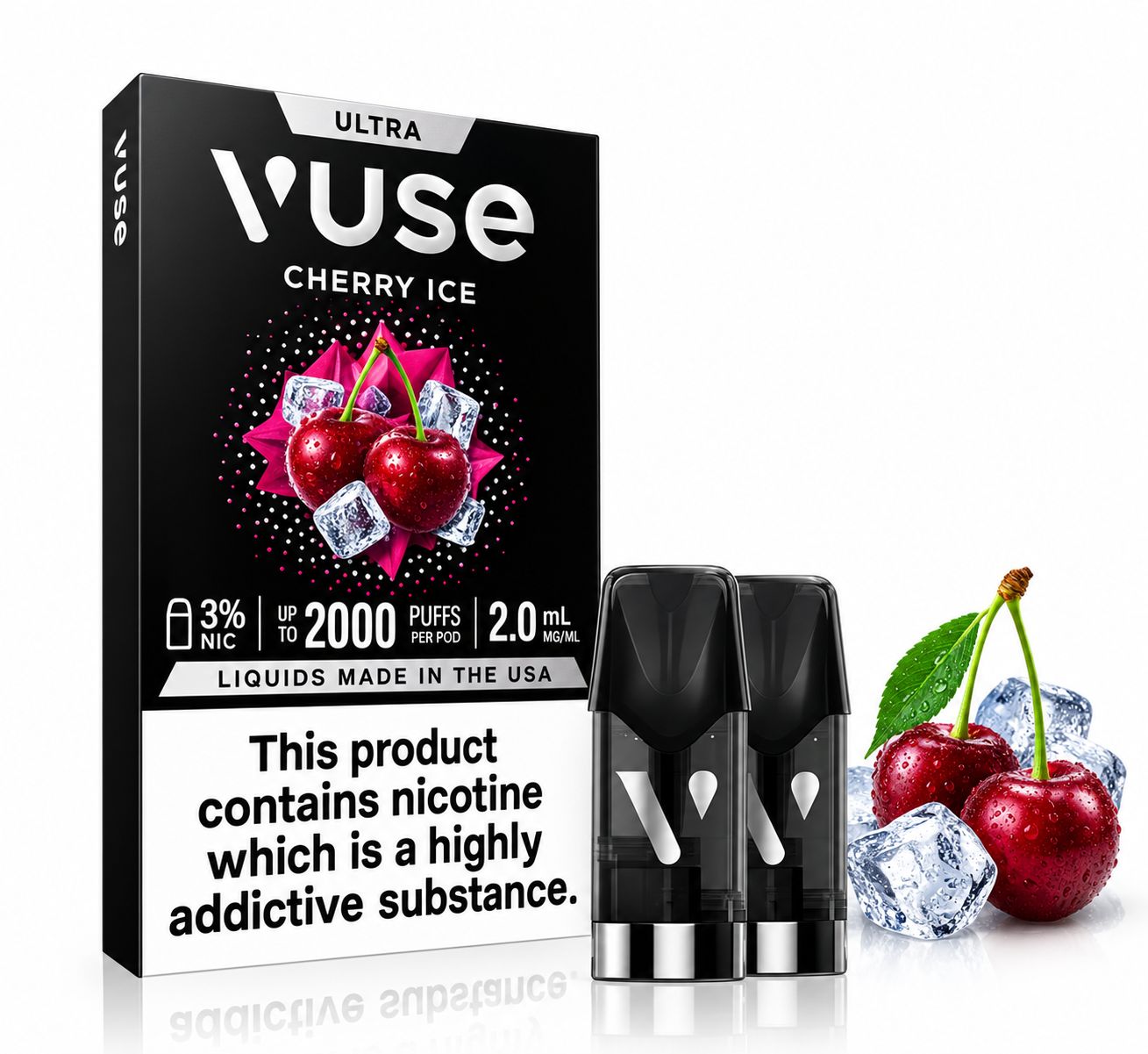 Vuse - Smart E-Pod - Cherry Ice - 3% Vuse - Smart E-Pod - Cherry Ice - 3%