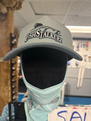 WATERPROOF Hat Light Blue/Grey 5 Panel Curved Bill