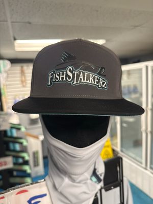 WATERPROOF Hat Black/Grey 6 Panel Flat Bill