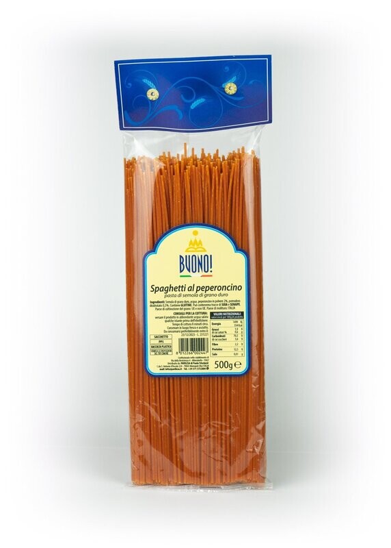 SPAGHETTI AL PEPERONCINO - Confezione 12 Pezzi da 500 gr.