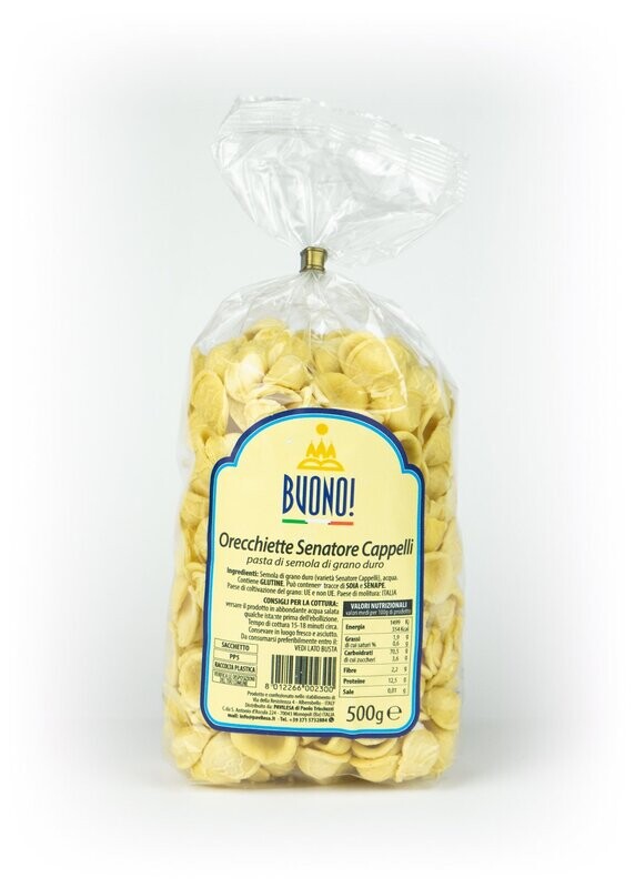 ORECCHIETTE SENATORE CAPPELLI - Confezione 12 Pezzi da 500 gr.