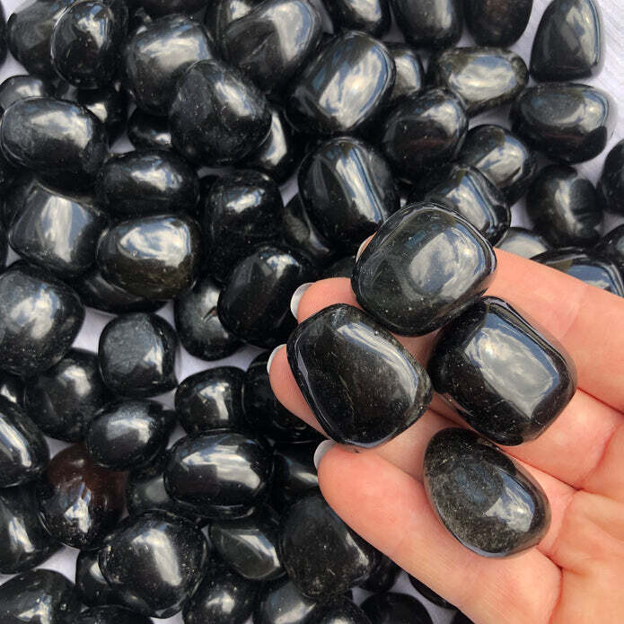 Black Obsidian A grade tumble