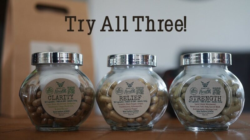 CLARITY + RELIEF + STRENGTH = 25% Off All 3 Bulk Buy