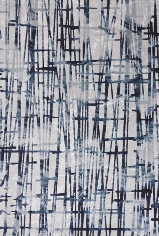 Tappeto moderno grigio/blu