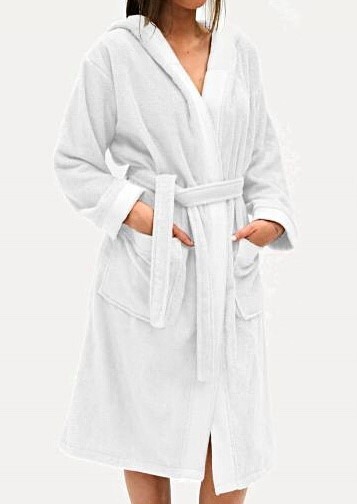 Accappatoio spugna Jolie, Taglia: S, Colore: Bianco