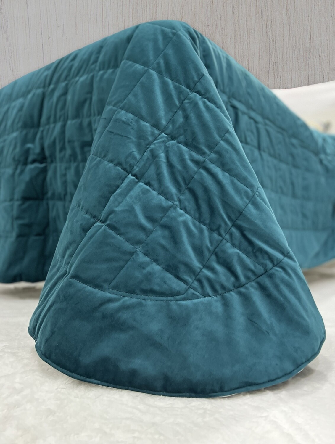 Trapuntino double-face “Velvet”, Colore: Ottanio