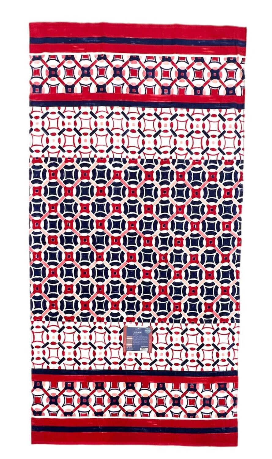Telo mare "Levante", COLORE: Rosso/bianco/blu
