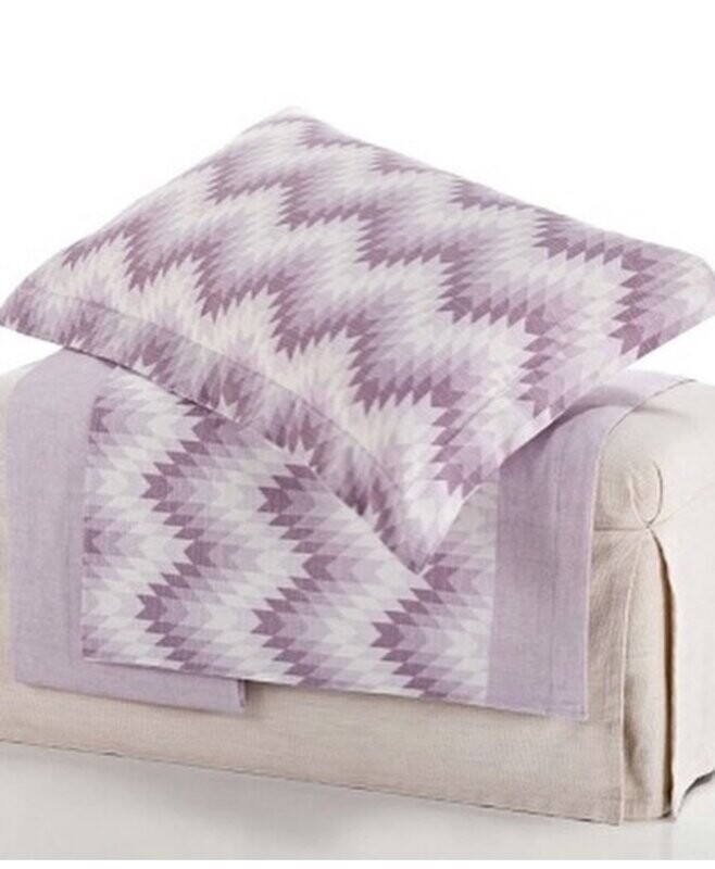 Completo letto caldo cotone Zig Zag matrimoniale