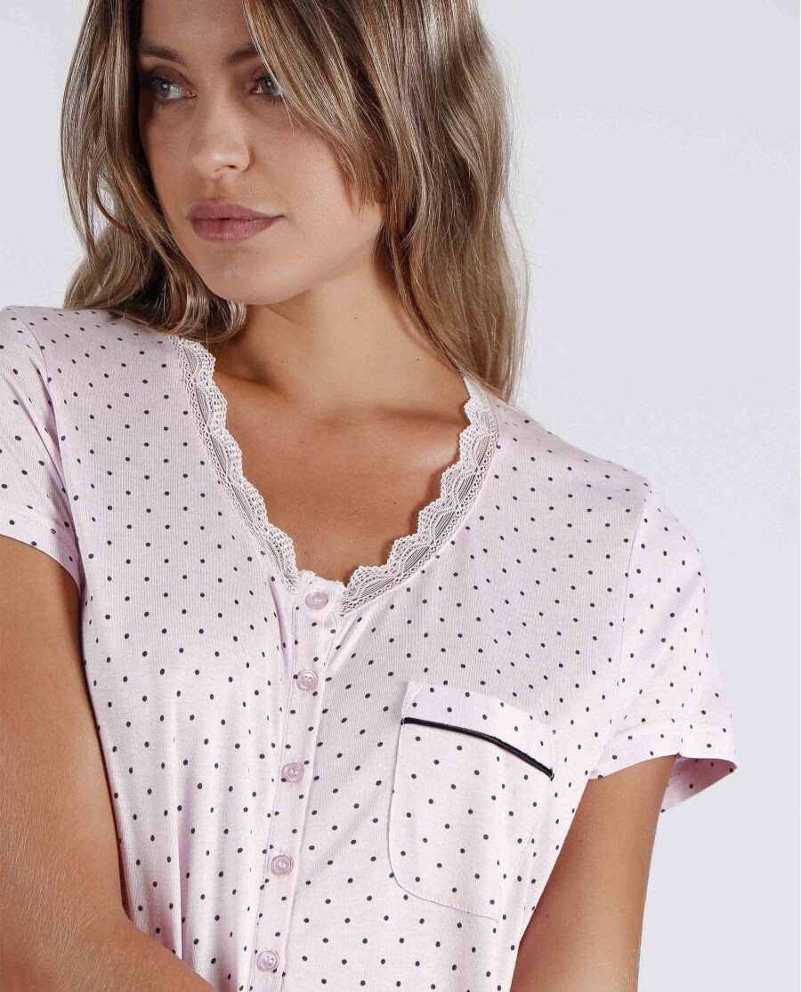 Camicia da notte "pois"