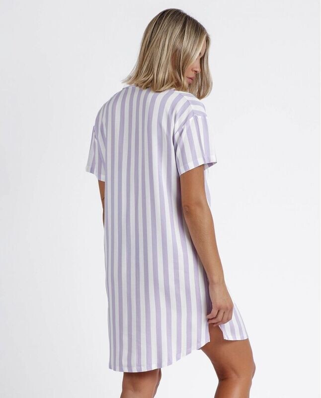 Camicia da notte aperta "righe"