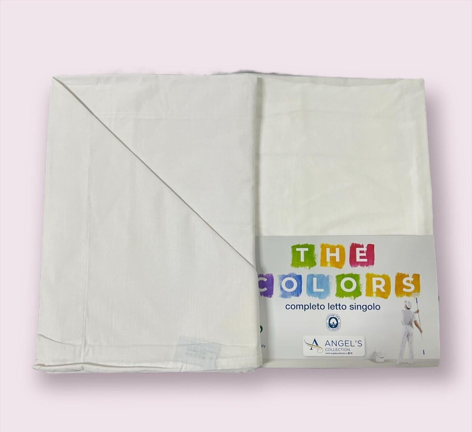 Completo letto tinta unita, MISURA: 1 PIAZZA, COLORE: BIANCO