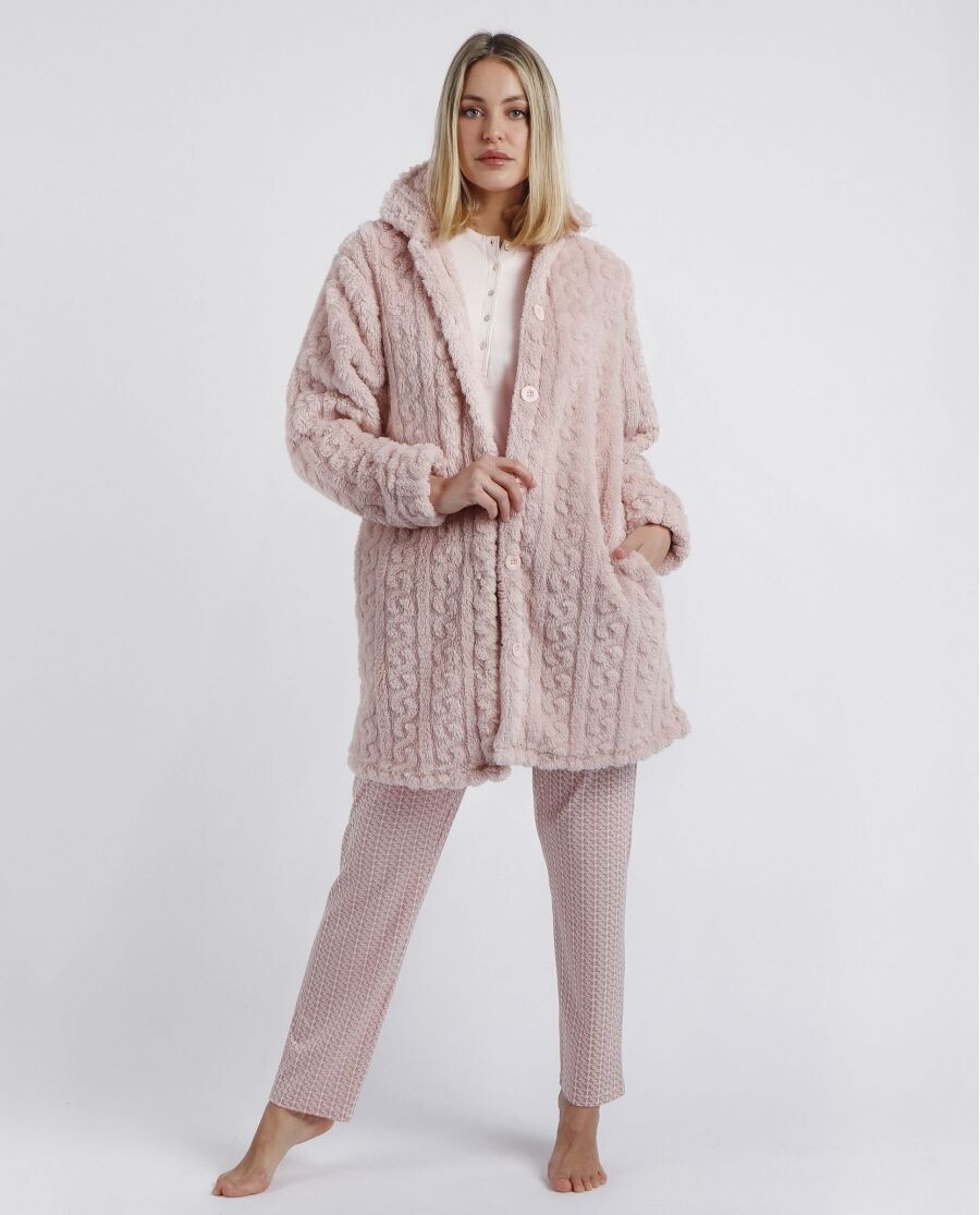 Vestaglia in coral trecce