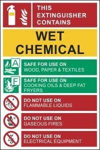 Wet Chemical ID Sign