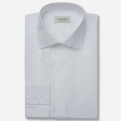 Apposta Camicia disegni bianco 100% puro cotone tela collo stile semifrancese