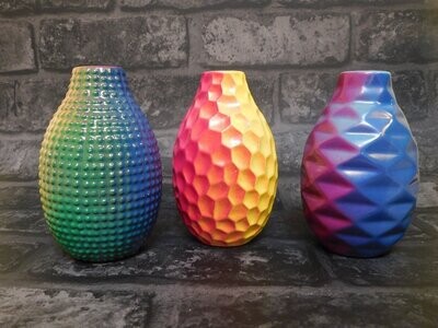 3 x Geometric Small Vases