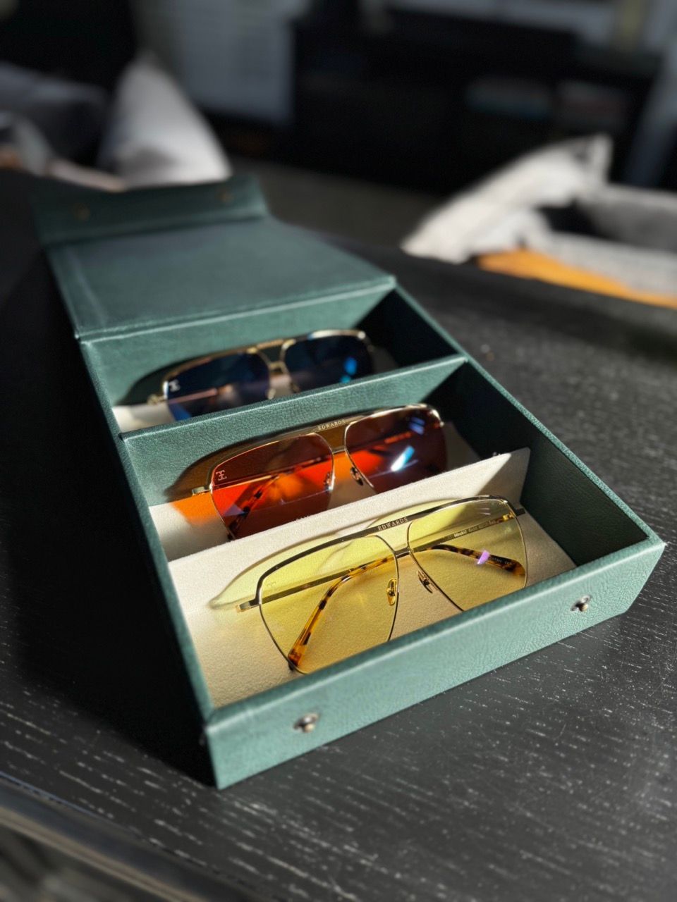 Valet Triple Case - British Green Valet Triple Case - British Green