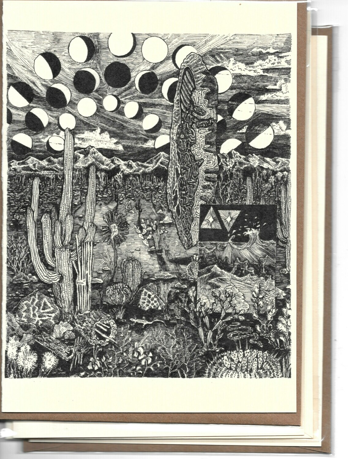 Greeting Card, Desert Moon