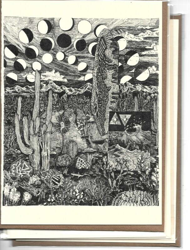 Greeting Card, Desert Moon