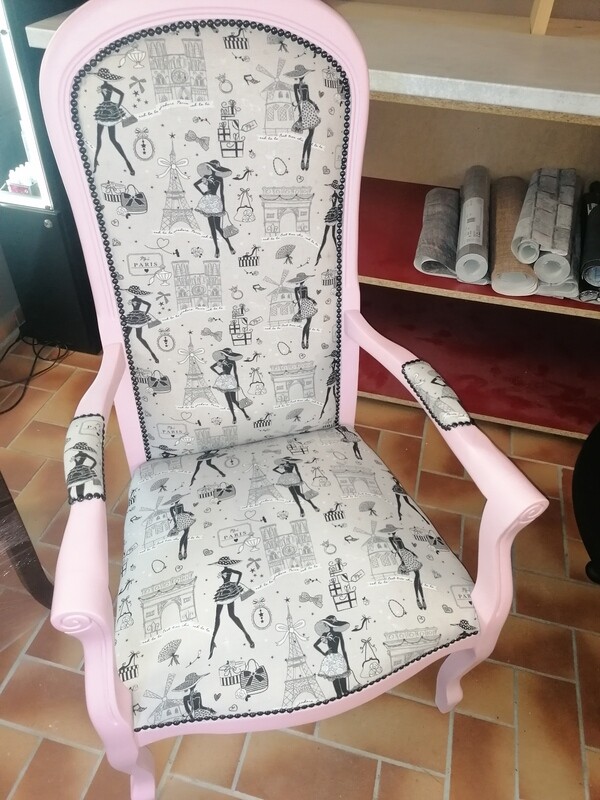 Fauteuil Voltaire relooké