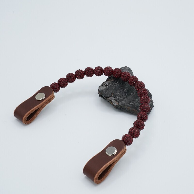 Shamballa Earloop dunkelrot