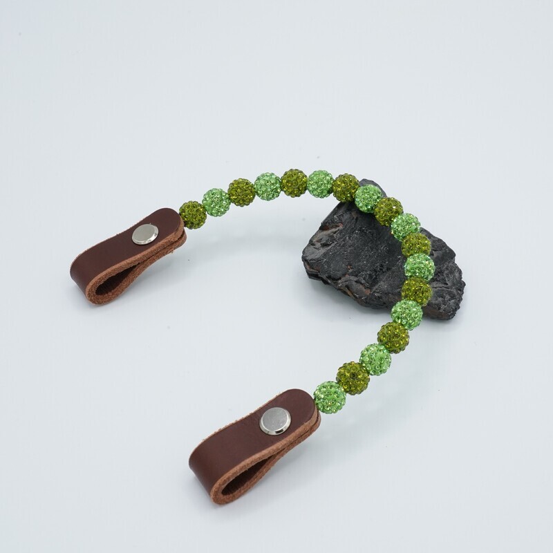 Shamballa Earloop olive/lime green