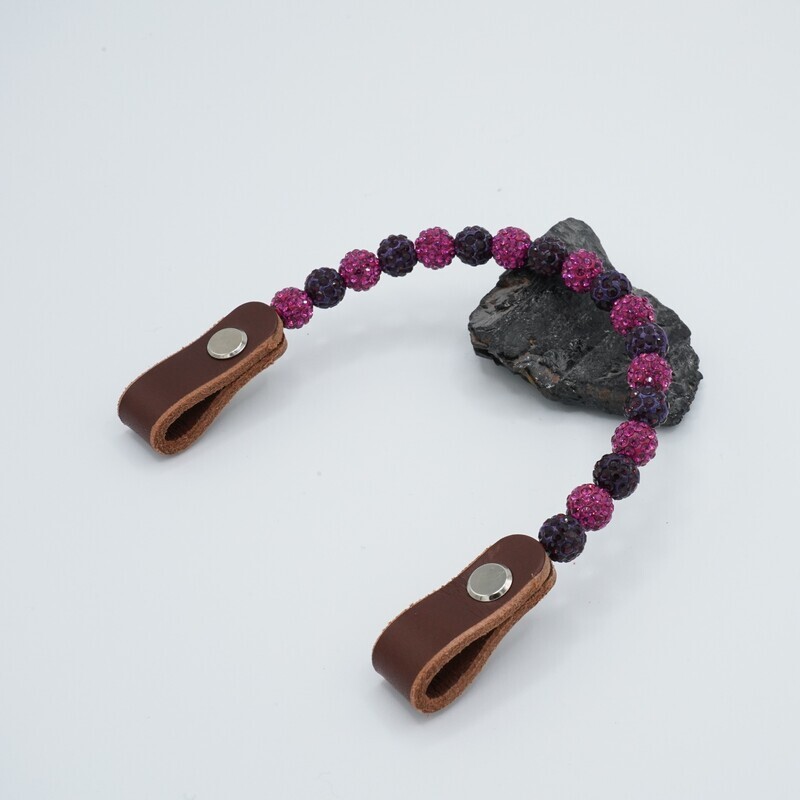 Shamballa Earloop fuchsia/dark purple