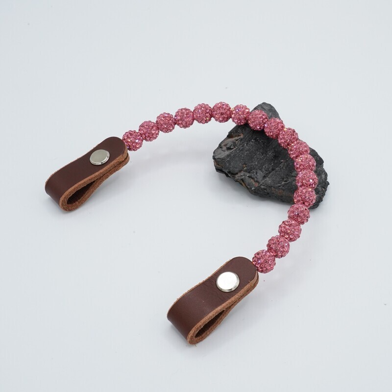 Shamballa Earloop rose dk pink