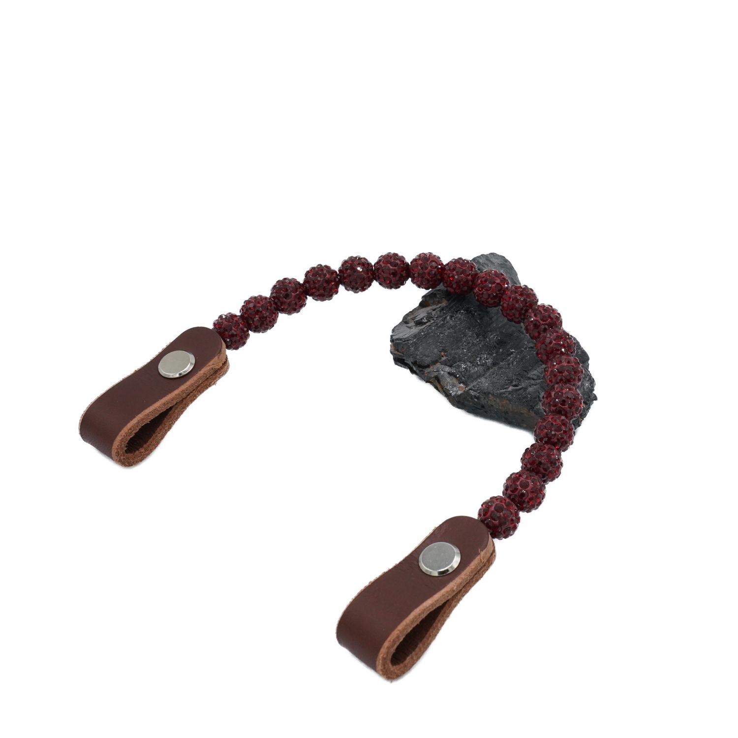 Shamballa Earloop dunkelrot