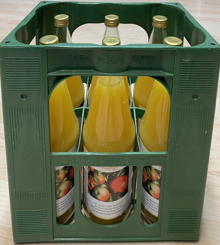 Apfel-Mango-Saft (Kiste mit 6 Flaschen à 1 Liter) 20,00€ + 2,40€ Pfand
