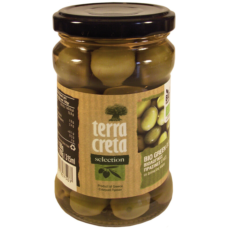 Oliven grün BIO, 290 g - Grüne Oliven BIO
