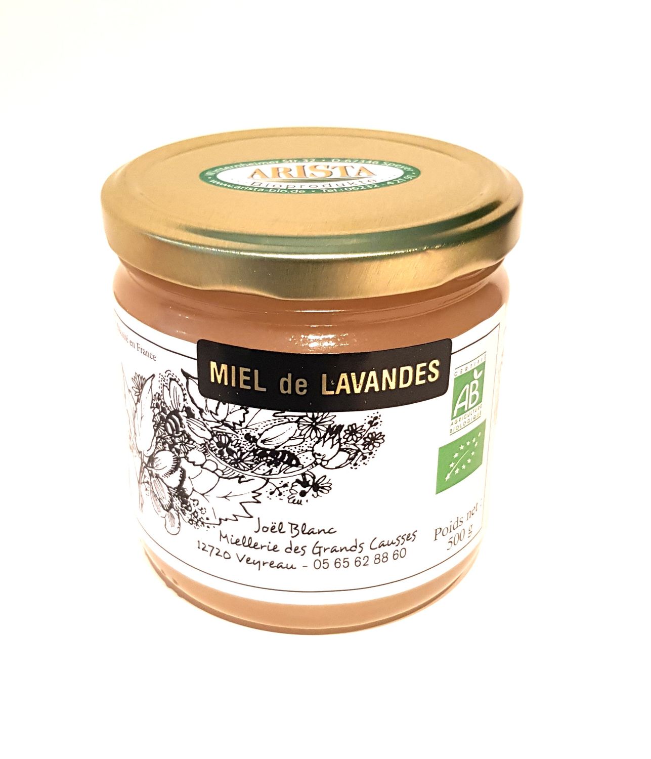 Lavendelhonig aus der Provence 500 g Bioqualität