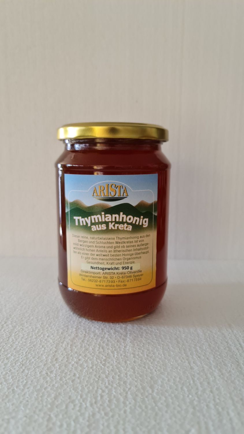 Thymianhonig aus Kreta 950 g  - Neue Ernte  wieder verfügbar.
