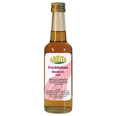 Fruchtbalsam Himbeer Rosé 0.5 l / nur 3,3 % Säure, konventionell Fruchtbalsam Himbeer Rosé 0.5 l / nur 3,3 % Säure, konventionell