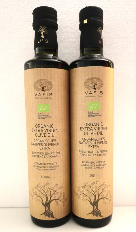 Vafis-Extra-Natives-Olivenöl in Bioqualität.....2x 0,5 L...