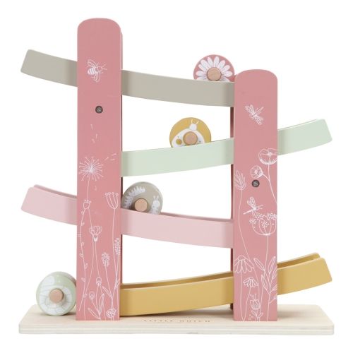 Kugelbahn Wild Flowers Holz gelasert, rosa | Little Dutch