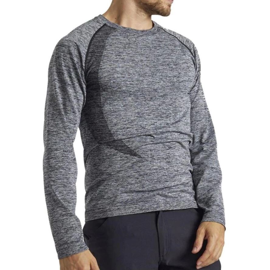 Ohmme Orion Long Sleeve Mens Yoga Top Grey 