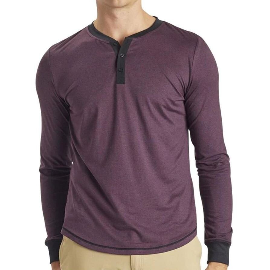 Dawn Long Sleeve Mens Yoga Top - Purple