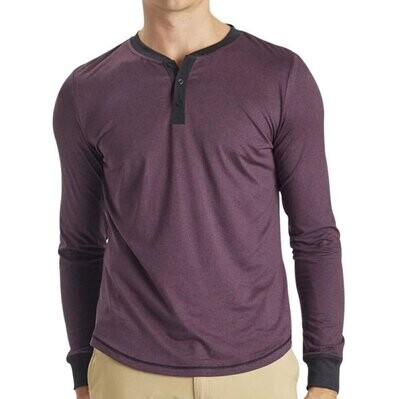 Dawn Long Sleeve Mens Yoga Top - Purple