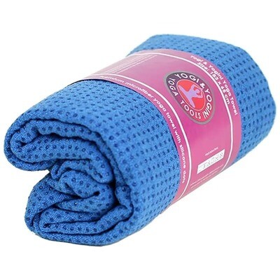 Yoga towel slip resistant Blue