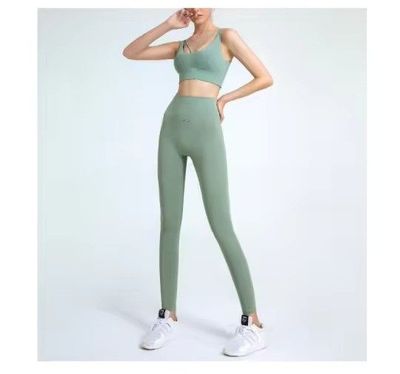 Sage Feminine Yoga Leggings High Waist