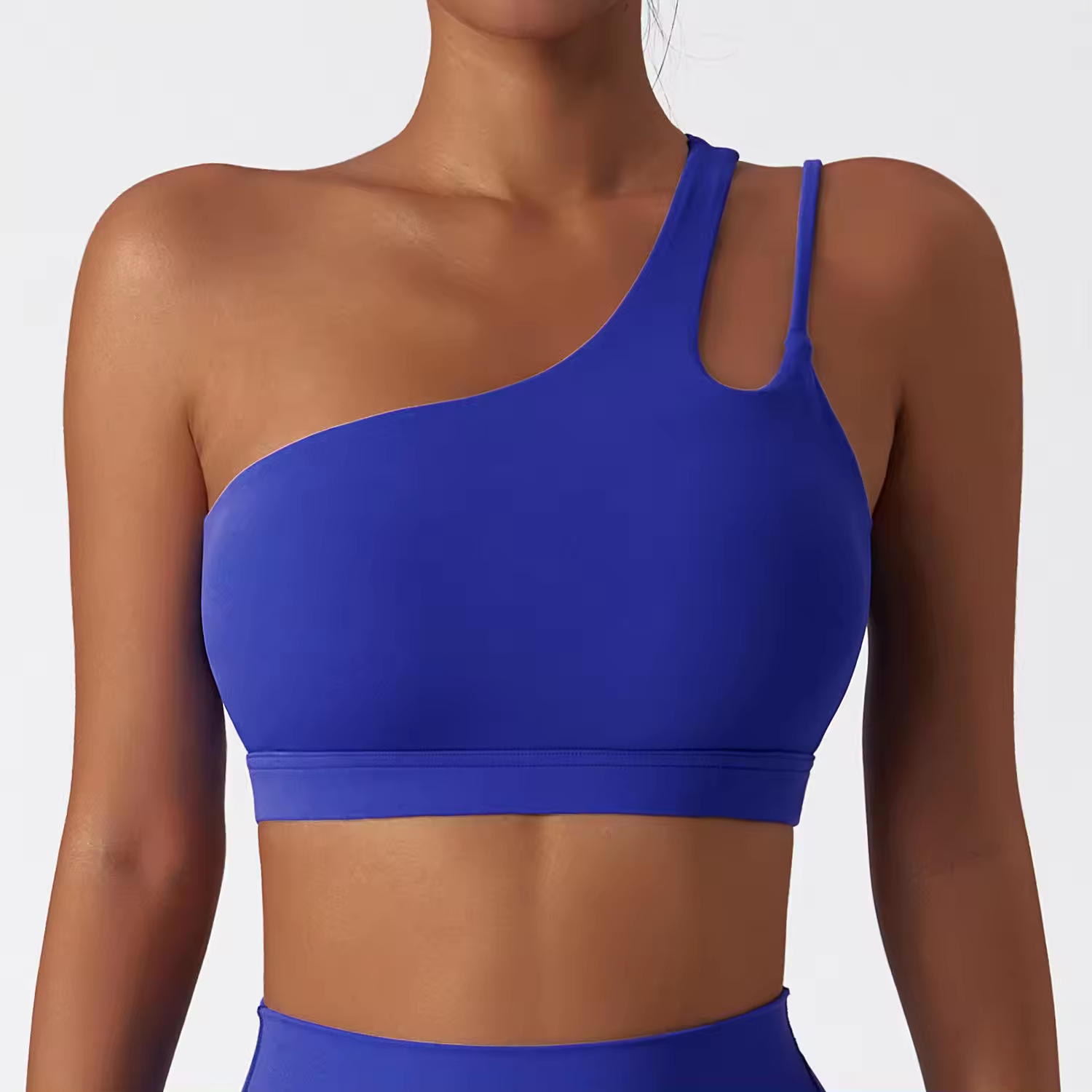 Chloe Halter One Shoulder Top BLUE