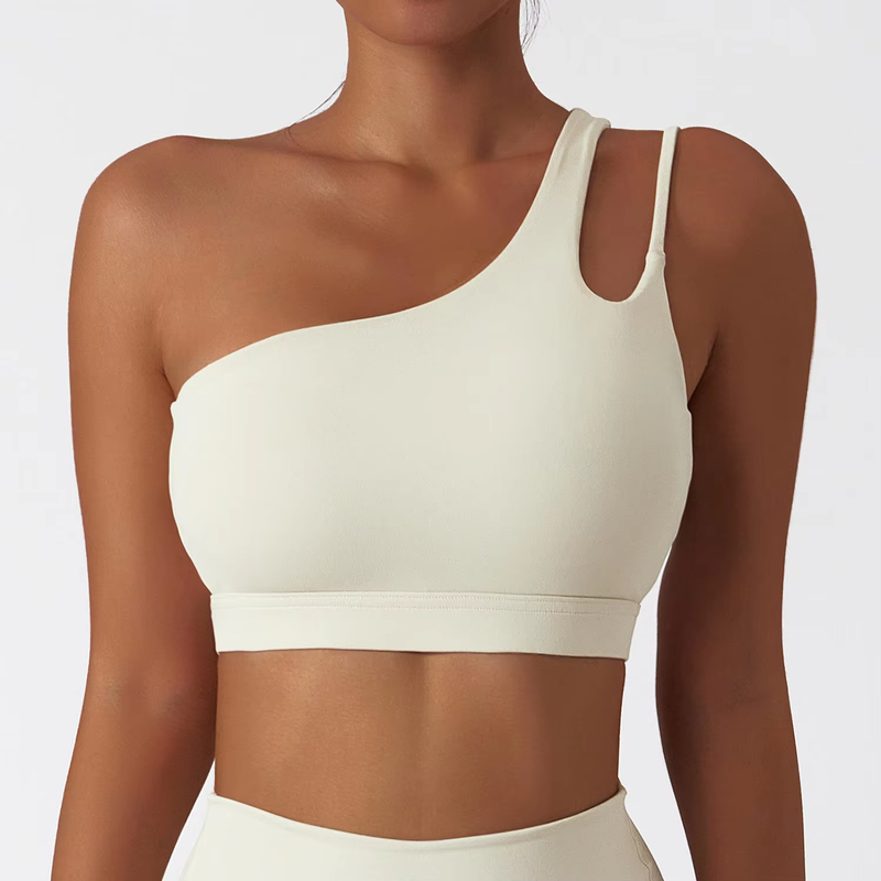 Chloe Halter One Shoulder Top CREAM