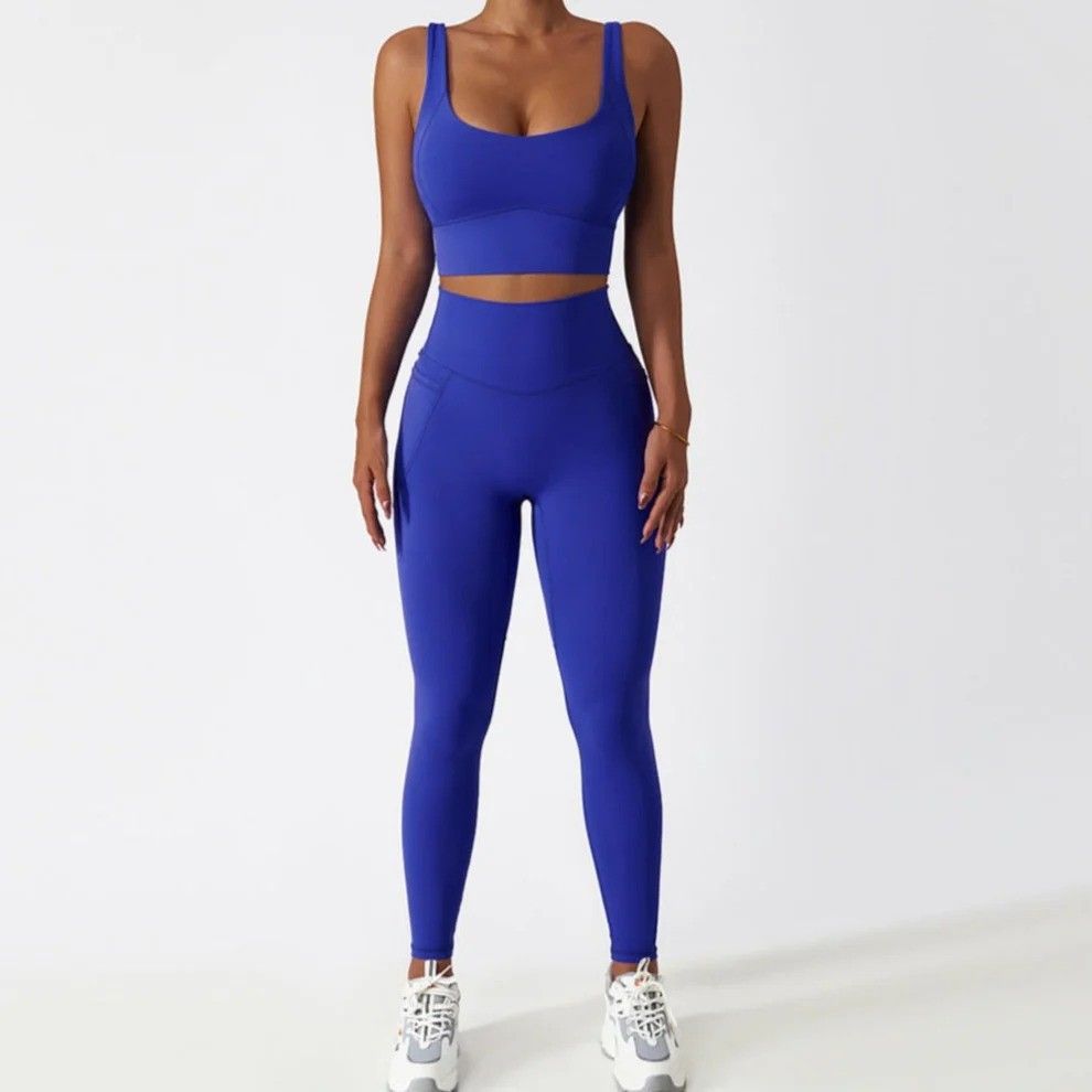 Chloe High-Waisted Pants BLUE